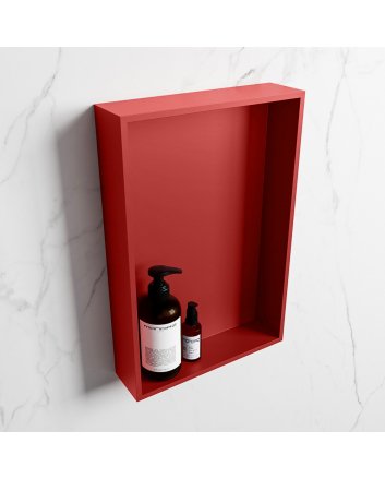 Mondiaz Easy Nis 44,5x29,5cm in solid surface kleur Fire | Fire. 1 vak  geschikt voor in- of opbouw