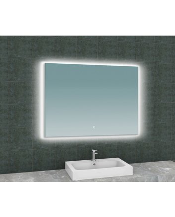 Soul spiegel rechthoek met LED, dimbaar en spiegelverwarming 100 x 80 cm