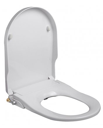 Luxe douche-WC zitting stroomloos wit