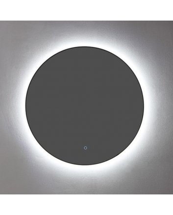 Sani DeLuxe Ronde spiegel Mat Zwart met LED verlichting, 3 kleur instelbaar & dimbaar 60 incl. spiegelverwarming