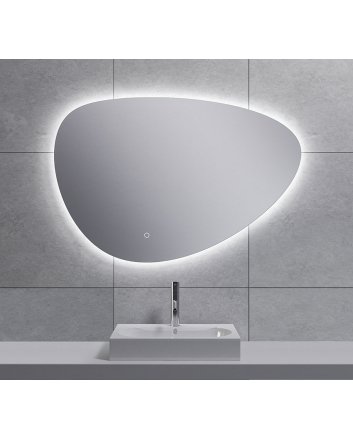 Uovo spiegel ovaal met LED, dimbaar en spiegelverwarming 90 cm