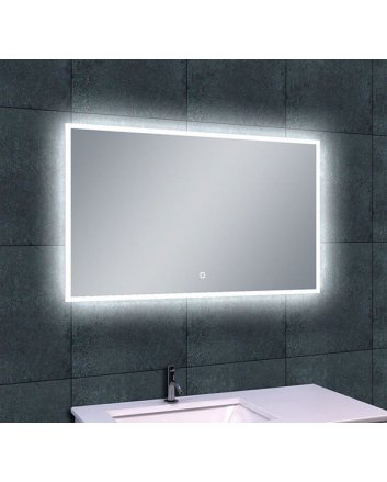 Quatro spiegel rechthoek met LED, dimbaar en spiegelverwarming 100 x 60 cm