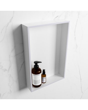 Mondiaz Easy Nis 44,5x29,5cm in solid surface kleur Cale | Talc. 1 vak  geschikt voor in- of opbouw