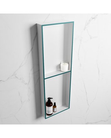 Mondiaz Easy Nis 149,5x29,5cm in solid surface kleur Smag | Talc. 2 vakken geschikt voor in- of opbouw