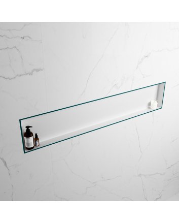 Mondiaz Easy Nis 149,5x29,5cm in solid surface kleur Smag | Talc. 1 vak  geschikt voor in- of opbouw
