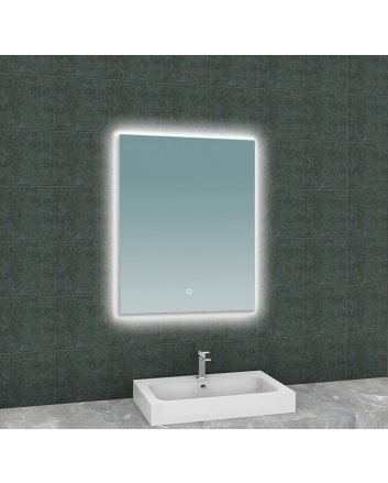 Soul spiegel rechthoek met LED, dimbaar en spiegelverwarming 60 x 80 cm