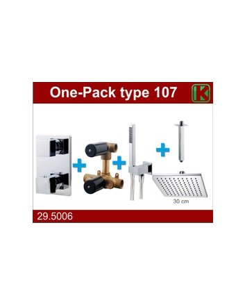 one-pack inbouwthermostaatset type 107 CHR (30cm)