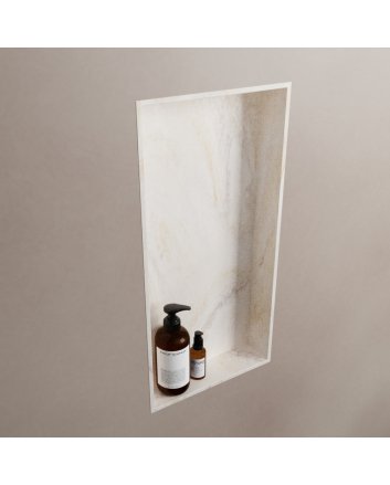 Mondiaz Easy Nis 59,5x29,5cm in solid surface kleur Ostra. 1 vak  geschikt voor in- of opbouw