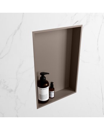 Mondiaz Easy Nis 44,5x29,5cm in solid surface kleur Smoke | Smoke. 1 vak  geschikt voor in- of opbouw