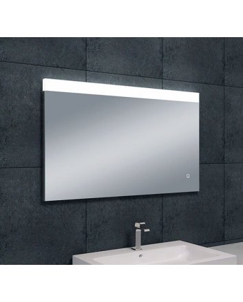 Single spiegel rechthoek met LED, dimbaar en spiegelverwarming 100 x 60 cm