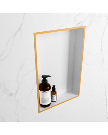 Mondiaz Easy Nis 44,5x29,5cm in solid surface kleur Ocher | Talc. 1 vak  geschikt voor in- of opbouw