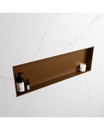 Mondiaz Easy Nis 89,5x29,5cm in solid surface kleur Rust | Rust. 1 vak  geschikt voor in- of opbouw