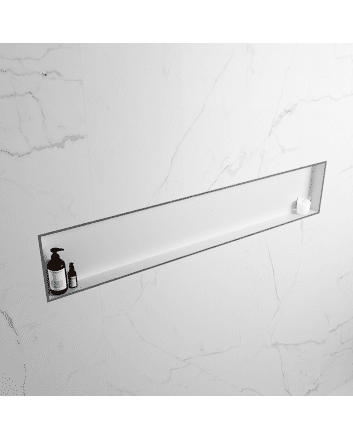 Mondiaz Easy Nis 149,5x29,5cm in solid surface kleur Plata | Talc. 1 vak  geschikt voor in- of opbouw