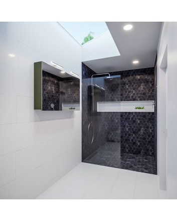 Mondiaz Cubb spiegelkast 120x70x16cm kleur army met 2 deuren