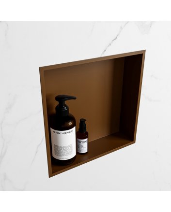 Mondiaz Easy Nis 29,5x29,5cm in solid surface kleur Rust | Rust. 1 vak  geschikt voor in- of opbouw
