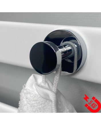 BSXL Magneet-line Chroom – Magnetische enkele haak – grote knop