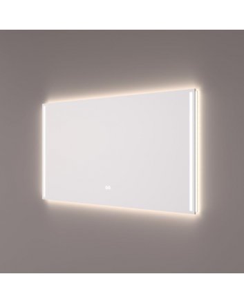 Hipp Design LED spiegel 140x70cm met twee verticale verlichtingen, indirecte verlichting rondom, spiegelverwarming, touchdimmer en kleurenwissel