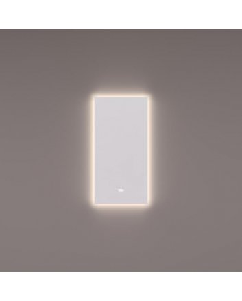 Hipp Design LED spiegel 40x80cm verticaal met indirecte verlichting rondom, spiegelverwarming, touchdimmer en kleurenwissel