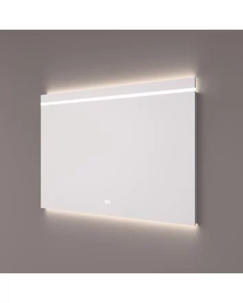 Hipp Design LED spiegel 140x70cm met horizontale verlichting, indirecte onderverlichting, spiegelverwarming, kleurenwissel en touchdimmer
